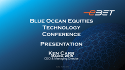 eBET Technology Presentation