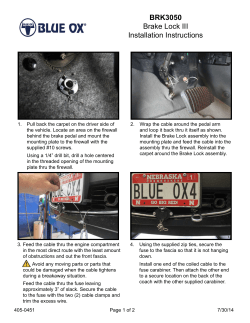 BRK3050 Brake Lock III Installation Instructions