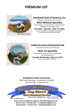PREMIUM LIST - Blue Ribbon Dog Shows
