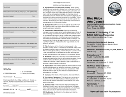 prospectus2015 - Blue Ridge Arts Council