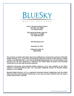 Form ADV - BlueSky Wealth Advisors