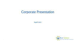 Corporate Presentation â 2015