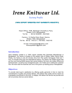 Irene Knitwears (Pvt - Bluetex Apparels Ltd