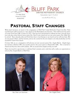 BPUMC_Newsletter_04-19-2015 - Bluff Park United Methodist Church