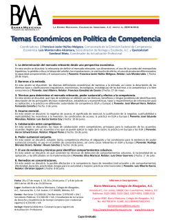 Temas EconÃ³micos en PolÃ­tica de Competencia - BMA