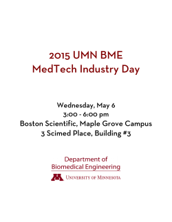 2015 UMN BME MedTech Industry Day