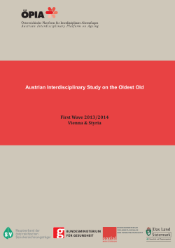 Austrian Interdisciplinary Study on the Oldest Old