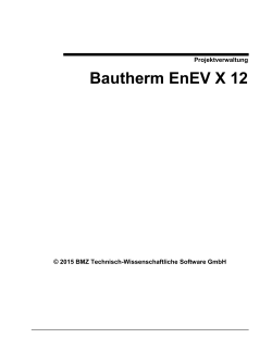 Projektverwaltung Bautherm EnEV X 12