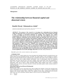 The relationship between financial capital and abnormal return