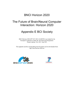 BCI Society - BNCI Horizon 2020