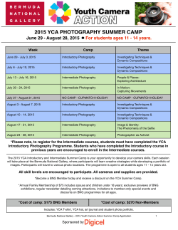 2015 YCA SUMMER CAMP Draft A