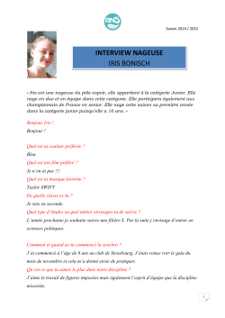 INTERVIEW NAGEUSE IRIS BONISCH