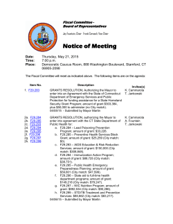 Agenda - Stamford Board of Representatives