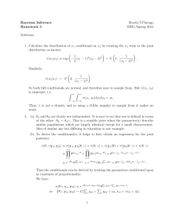 Bayesian Inference Booth/UChicago Homework 5 RBG/Spring 2015