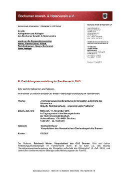 Einladung FamR Wever 11.11.2015