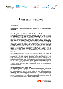 Pressemitteilung  - Bodensee Aerospace Meeting
