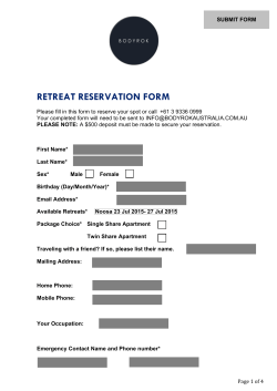 Complete Reservation Form