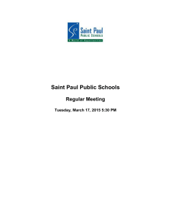 3/17/15 - The Saint Paul Board of Education
