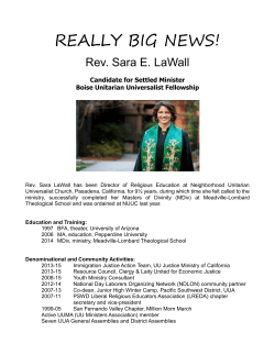 Rev. Sara LaWall - Boise Unitarian Universalist Fellowship