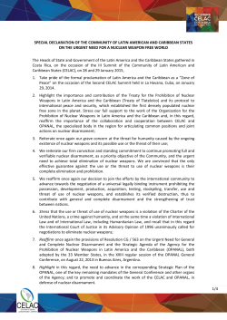 1/4 special declaration of the community of latin american and