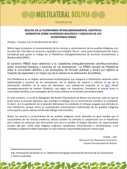 PLANTILLA MULTILATERAL - Embajada de Bolivia en Uruguay
