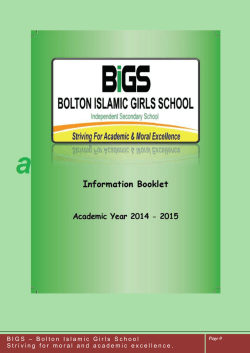 BIGS â Bolton Islamic Girls School Striving for moral and academic