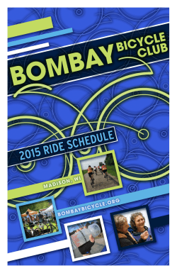 Ride Schedule - Bombay Bicycle Club