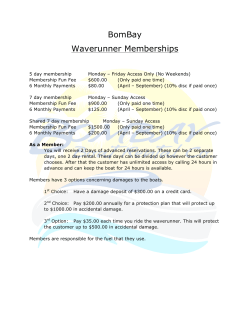 BomBay Waverunner Memberships