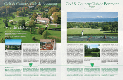 Article - Golf Club de Bonmont