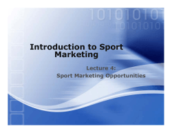 Sport Marketing and Sponsorship