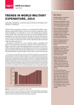 Trends in World Military Expenditure, 2014