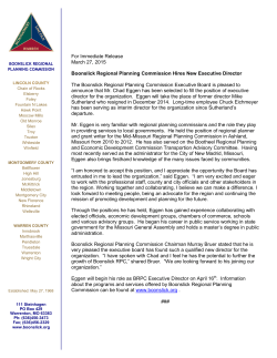 Press Release - Boonslick Regional Planning Commission