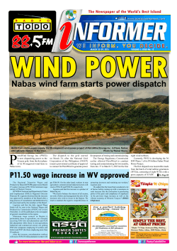 Nabas wind farm starts power dispatch P11.50