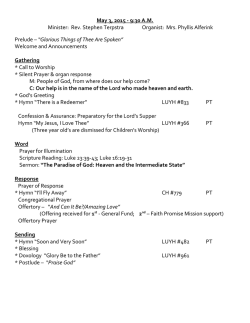Bulletin - Borculo Christian Reformed Church