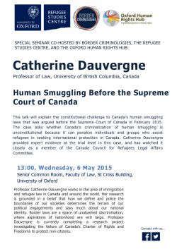 Catherine Dauvergne - Border Criminologies
