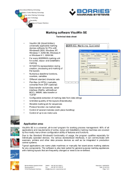 Marking software VisuWin SE - Borries Markier