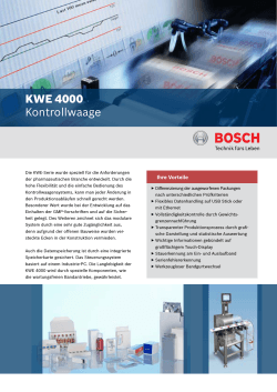 KWE 4000 Kontrollwaage - Bosch Packaging Technology | Pharma