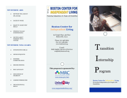Transition Internship Program - Boston Center for Independent Living