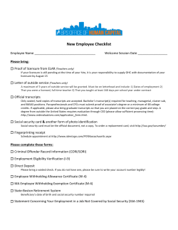 New Employee Checklist - Boston Public Schools