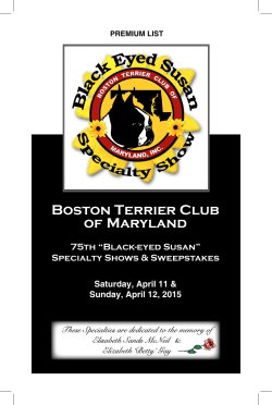 Boston Terrier Club of Maryland, Inc.