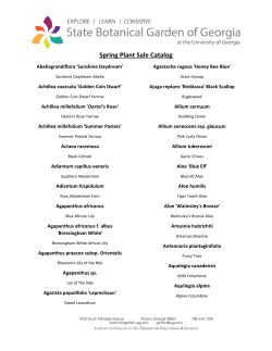 Our Inventory by Botanical Name