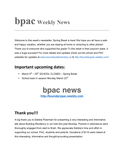 bpac news - Boundary PAC