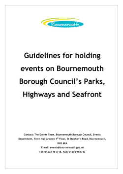 Guidelines for holding events on Bournemouth Borough Council`s