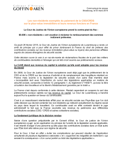 Les non-rÃ©sidents exemptÃ©s du paiement de la - Boutemy