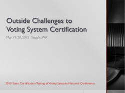 Outside Challenges to Voting System Certification