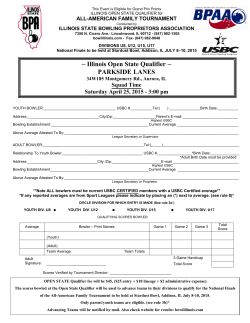 entry form - Illinois State Bowling Proprietors Association