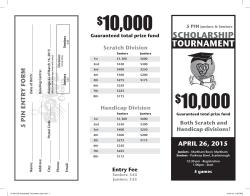 Scholarship Tournament Registration Form