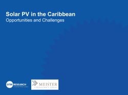 Solar PV in the Caribbean Opportunities and Challenges