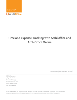 Time and Expense Tracking with ArchiOffice and