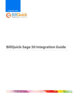 BillQuick-Sage 50 Integration Guide 2015